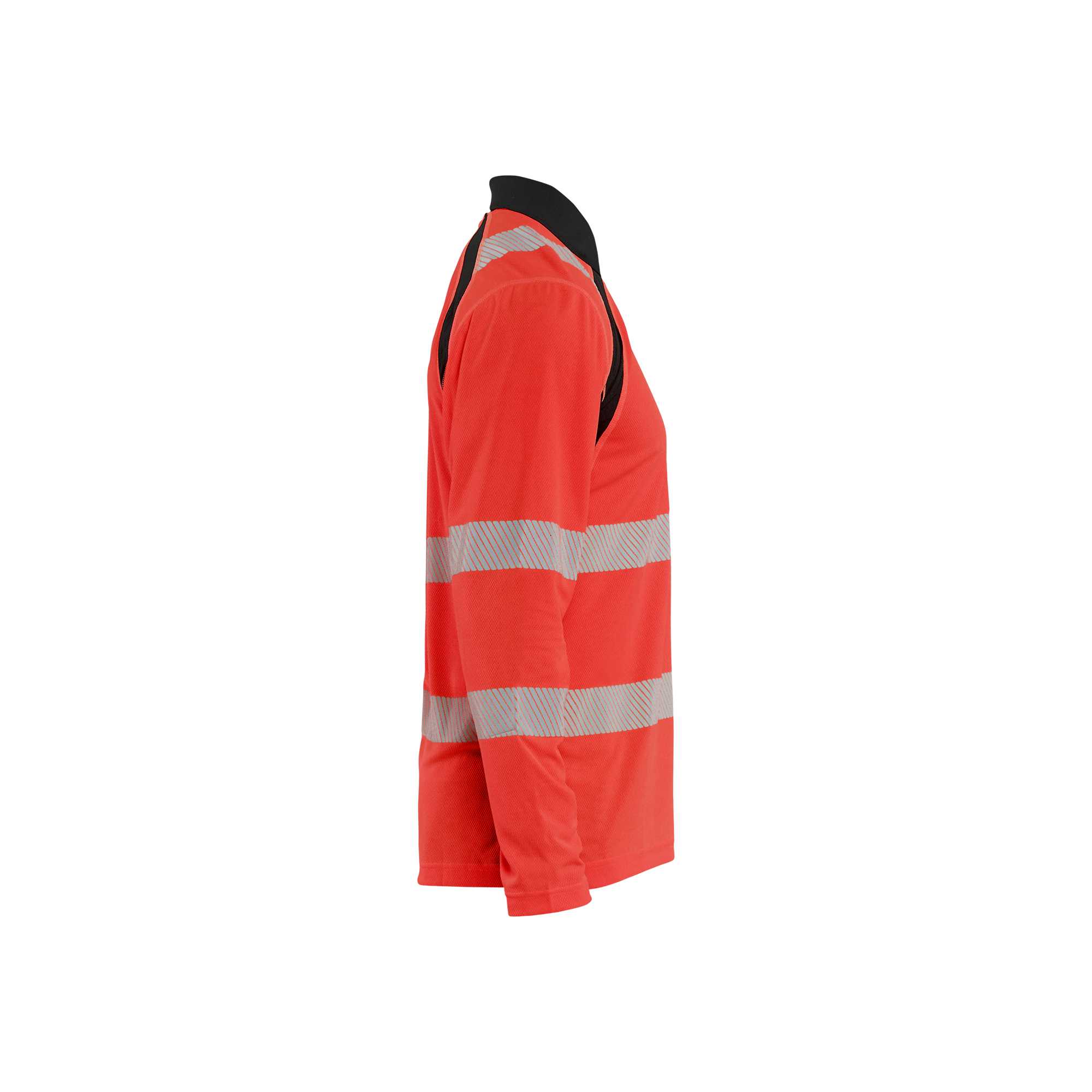 BLAKLADER 35981013 UV Protected Long Sleeved Polo Shirt Hi Vis Hi Vis Reflective Long Sleeve Work Polo MEN - 100% Polyester
